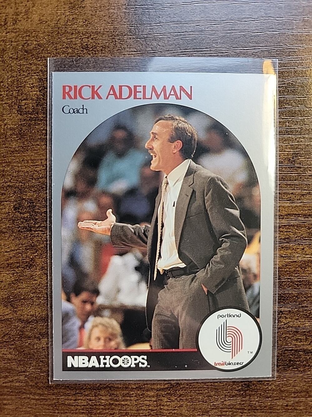 Rick Adelman 1990-1991 NBA Hoops #326 - Portland Trail Blazers- NBA - Fresh Pull
